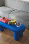 Sofacompany story case blue table and grey sofa